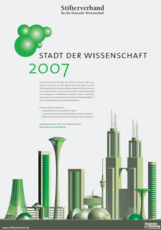Plakat zum Wettbewerb "Stadt der Wissenschaft" 2007