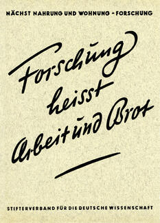 Forschung heißt Arbeit und Brot